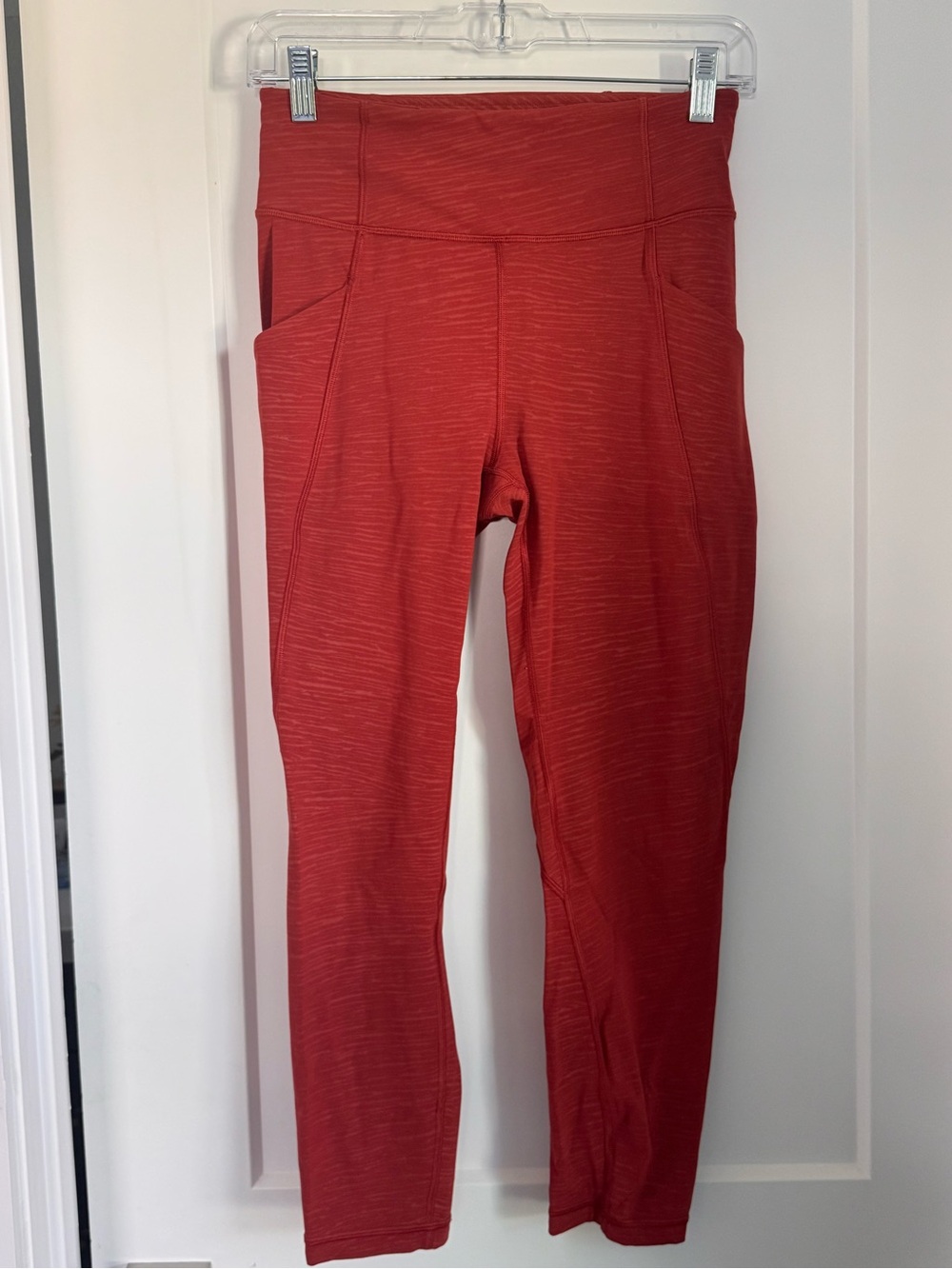 Lululemon High-Rise Leggings in Burnt Orange, Size 6, 25”